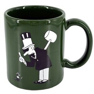 Vintage Mr Little & Menace Mouse Green Coffee Mug -- Western Exterminator